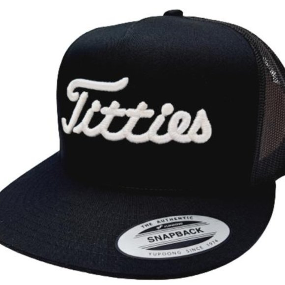 Other - Retro Vintage Style Funny Gag Gift Outdoors Titties Golf Puff Embroidered Flat B